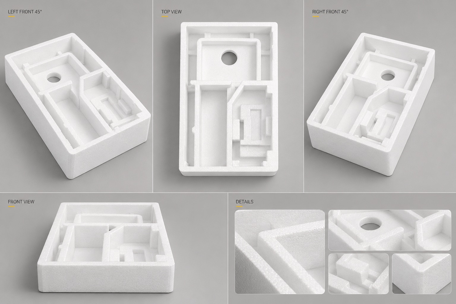 Foam tray protection for shower set components