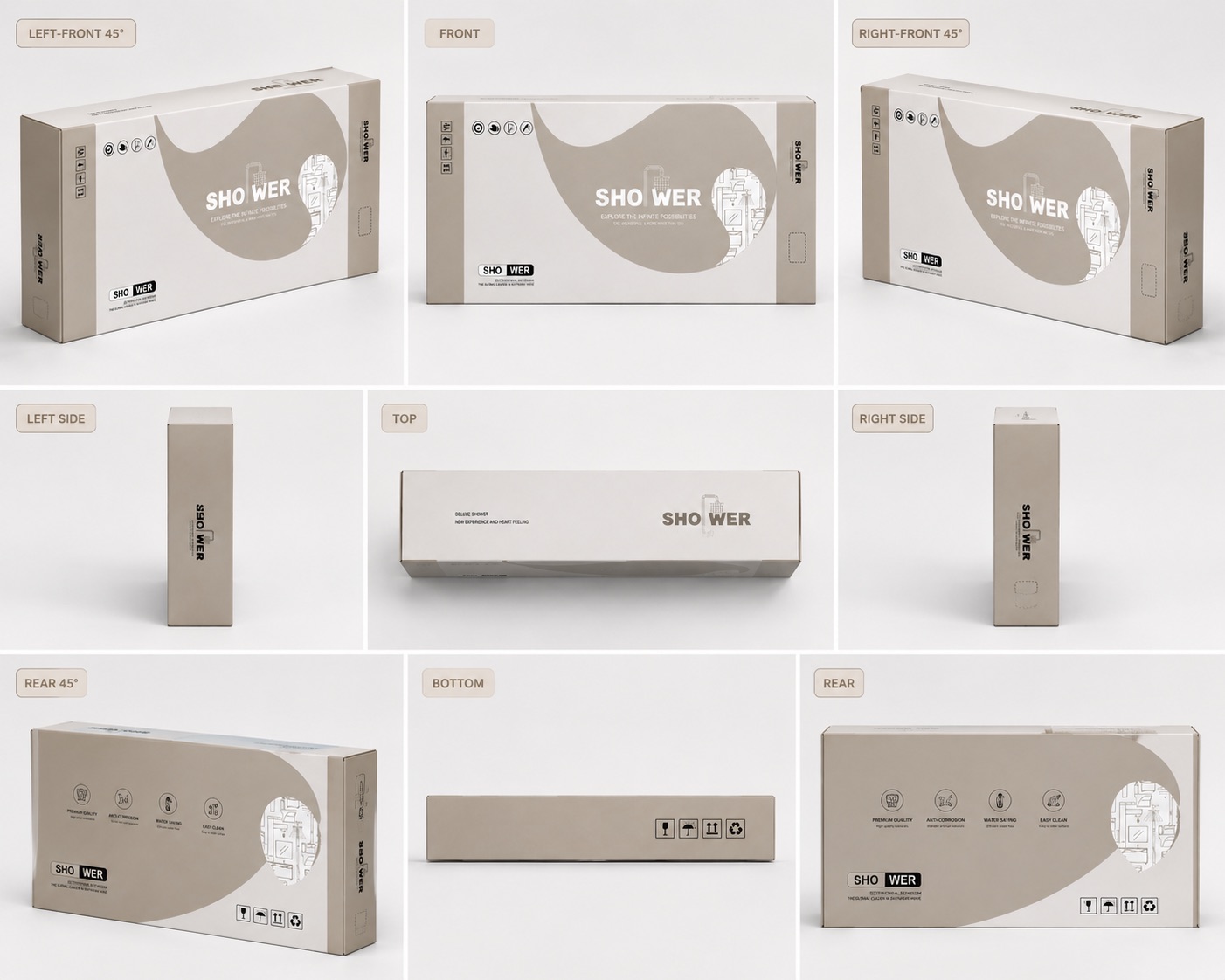 Product image and feature layout