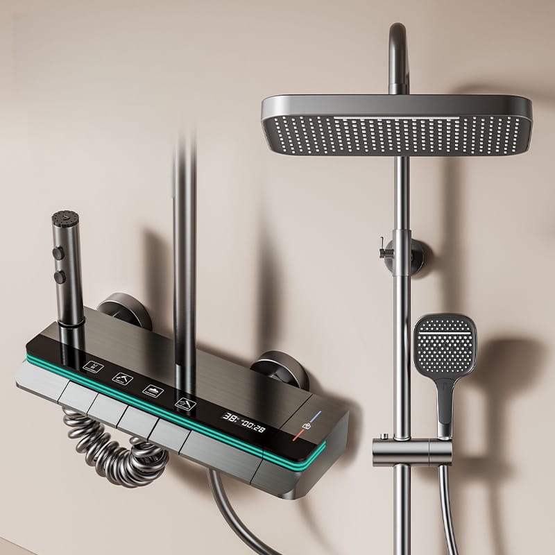Digital Thermostatic Shower System with Rainfall & Handheld