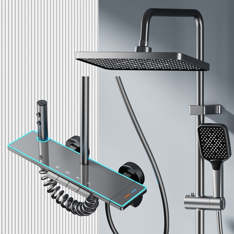 Naivaro Wholesale Modern ABS Rainfall Shower System with Shelf | B2B