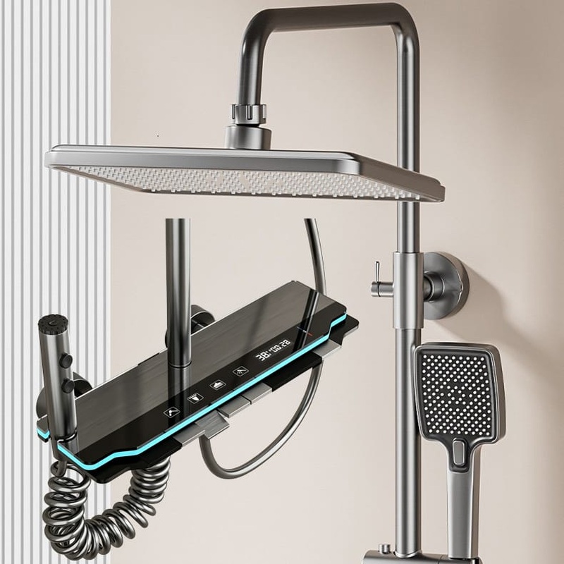 Premium Gun Gray Smart Digital LED Shower System for Wholesale