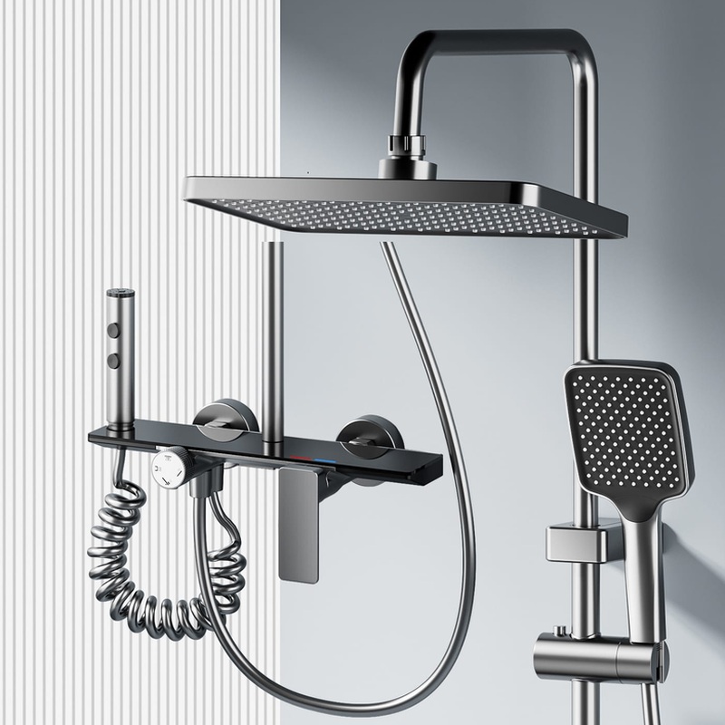 Wholesale Aluminum Alloy Rainfall Shower System with Handheld | Naivaro