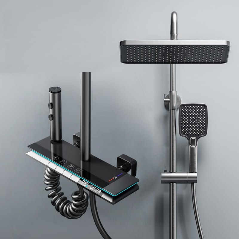 Smart Digital Thermostatic Shower System Gun Grey | Wholesale B2B