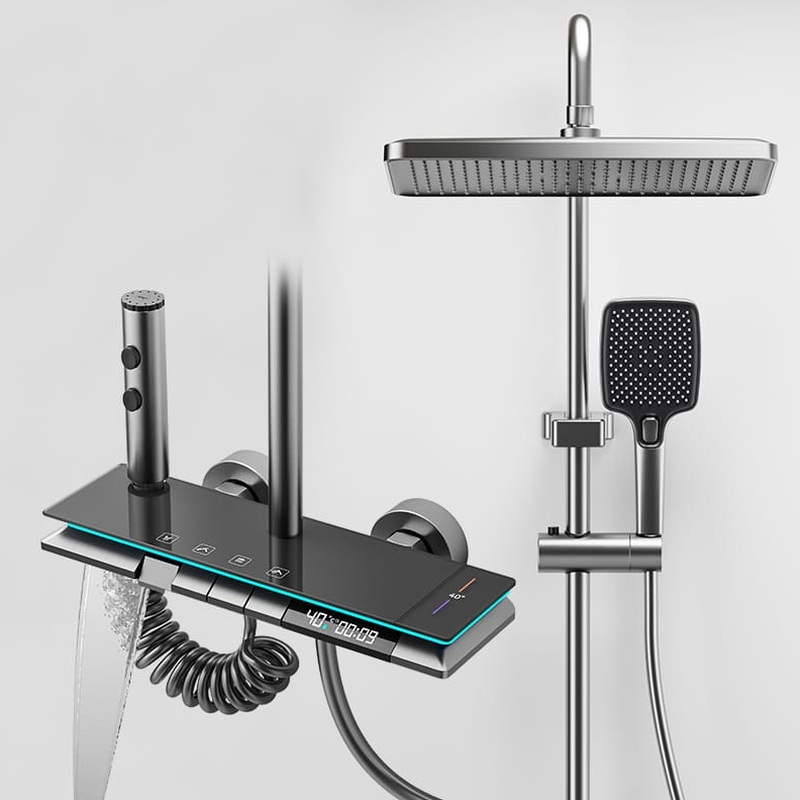 Smart Digital LED Shower System with Waterfall Spout for B2B