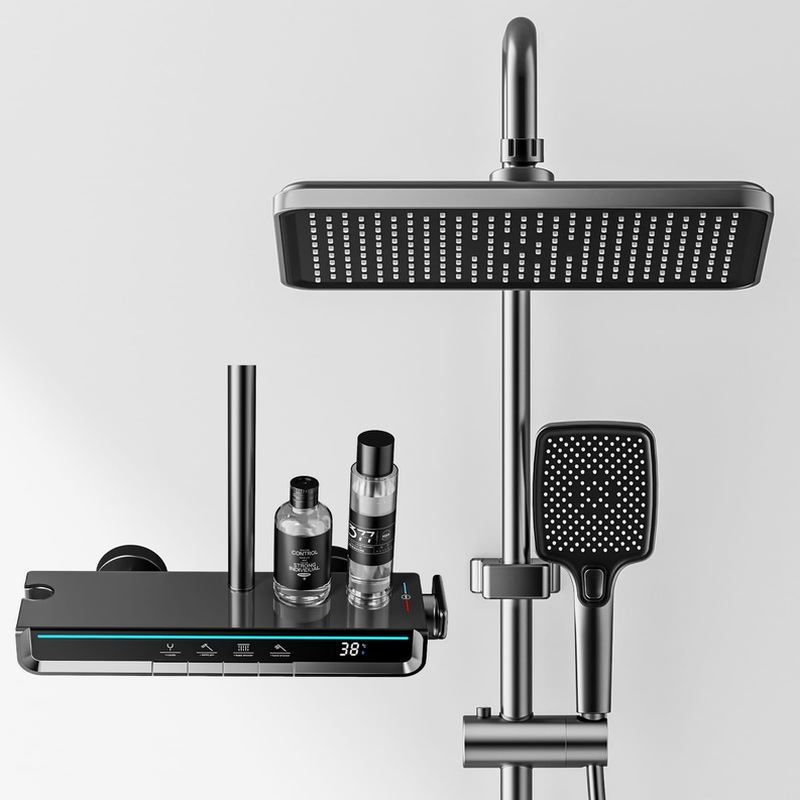 Zenith Gun Grey Smart Digital Rainfall & Handheld Shower System
