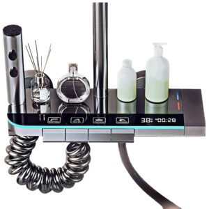 Luxury Smart Thermostatic LED Rainfall Shower System – B2B Matte Black product image for B2B shower system.