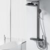 Smart Thermostatic Rainfall Shower System with LED Temperature Display Digital Shower Set with Handheld Spray