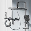 Aluminum Alloy Rainfall Shower System with Handheld Shower & Stainless Steel Rail