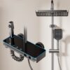 Digital Display Rainfall Shower System with Handheld Shower & Spray Gun – Modern ABS Bathroom Shower Set