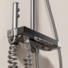 Aluminum Alloy Digital Display Rainfall Shower System with Waterfall Spout & Handheld Shower