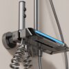 Hydropower LED Digital Display Shower System with Rainfall Head & Handheld Shower – Aluminum Alloy Bathroom Set