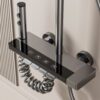 Aluminum Alloy Digital Display Rainfall Shower System with Waterfall Spout & Handheld Shower