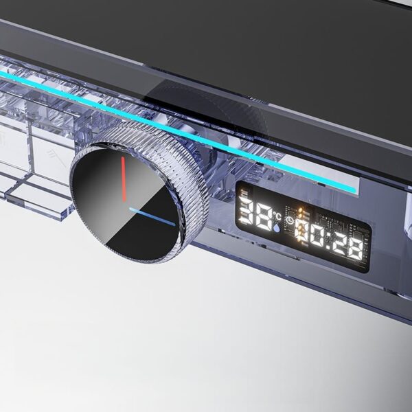 Smart Thermostatic Rainfall Shower System with LED Temperature Display Digital Shower Set with Handheld Spray