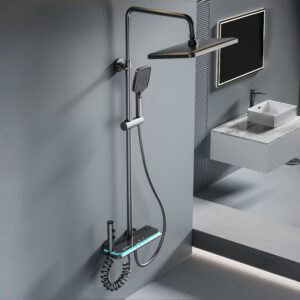 Wholesale LED Digital Rainfall Shower System – Aluminum Alloy | Naivaro product image for B2B shower system sourcing