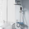 Smart Thermostatic LED Shower System with Digital Temperature Display Rainfall Shower Set with Handheld Spray