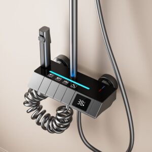 Smart LED Rainfall Shower System with Digital Display | Wholesale B2B product image for B2B shower system sourcing
