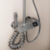 Digital Temperature Display Thermostatic Shower System Rainfall Shower Set with Handheld Spray and Bidet Sprayer