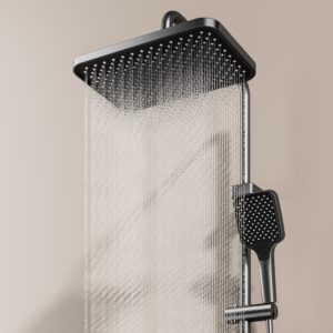 Hydropower Digital Display Shower System – Rainfall Shower Set with LED Temperature Screen product image for B2B.