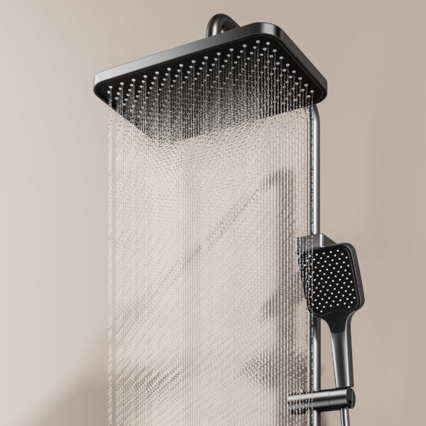 Hydropower Digital Display Shower System – Rainfall Shower Set with LED Temperature Screen