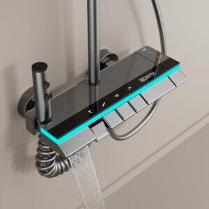 Wholesale LED Digital Rainfall Shower Panel – Aluminum Alloy | Naivaro product image for B2B shower system.