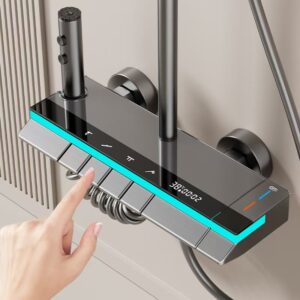 Wholesale LED Digital Rainfall Shower Panel – Aluminum Alloy | Naivaro product image for B2B shower system.