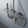 Modern Rainfall Shower System with Handheld Shower & Bathroom Shelf – Aluminum Alloy Shower Set