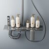 Modern Rainfall Shower System with Handheld Shower & Bathroom Shelf – Aluminum Alloy Shower Set
