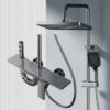 Modern Rainfall Shower System with Handheld Shower & Bathroom Shelf – Aluminum Alloy Shower Set