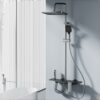 Modern Rainfall Shower System with Handheld Shower & Bathroom Shelf – Aluminum Alloy Shower Set