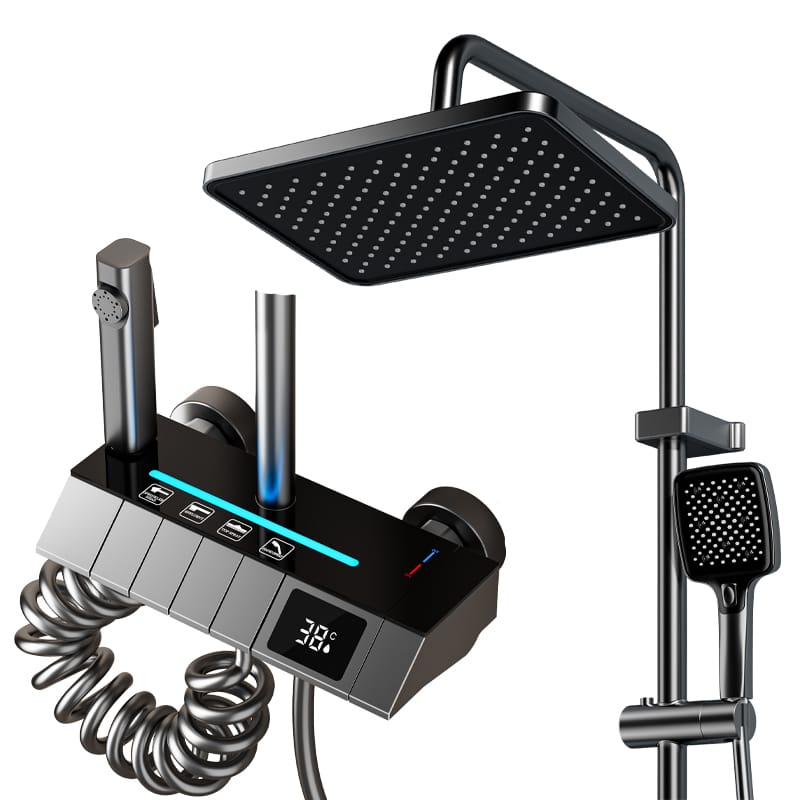 Smart LED Rainfall Shower System with Digital Display | Wholesale B2B