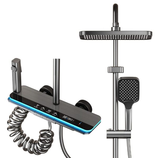 Hydropower Digital Display Shower System – Rainfall Shower Set with LED Temperature Screen