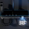 Digital Display Rainfall Shower System with Handheld Shower & Spray Gun – Modern ABS Bathroom Shower Set