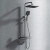 Rainfall Shower System with Storage Shelf and Handheld Shower
