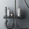 Gun Grey Smart Digital Thermostatic Shower System with Rainfall & Waterfall