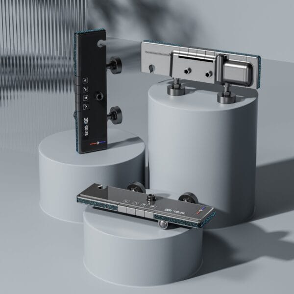 Gun Grey Smart Digital Thermostatic Shower System with Rainfall & Waterfall