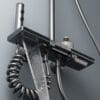 Gun Grey Smart Digital Thermostatic Shower System with Rainfall & Waterfall