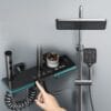 Luxury Gun Grey Smart Thermostatic Shower System with LED Display