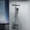 Luxury Gun Grey Smart Thermostatic Shower System with LED Display