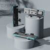 Luxury Gun Grey Smart Thermostatic Shower System with LED Display