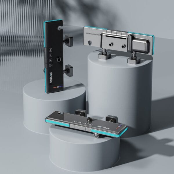 Luxury Gun Grey Smart Thermostatic Shower System with LED Display
