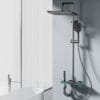Luxury Gun Grey Smart Thermostatic Shower System with LED Display