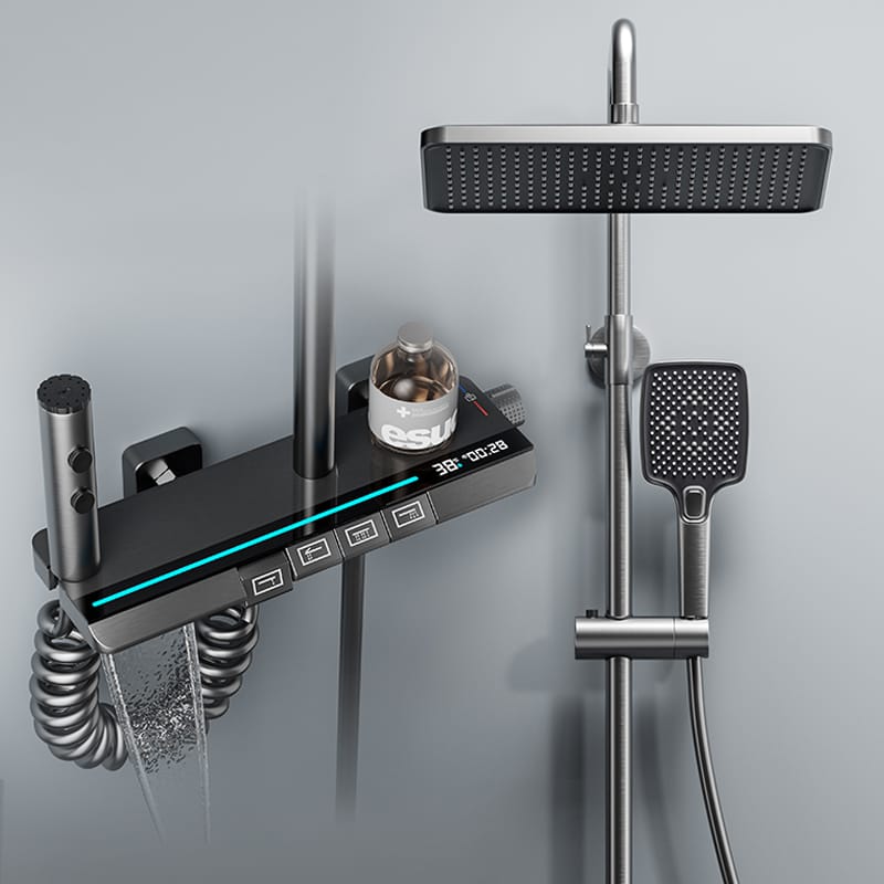 Gun Grey Smart Thermostatic Shower System Digital Display | Wholesale