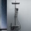 Gun Grey Smart Thermostatic Shower System with Digital Display