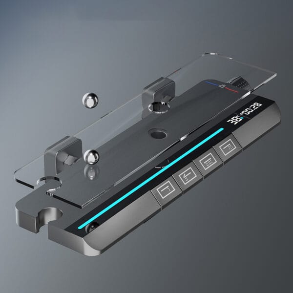 Gun Grey Smart Thermostatic Shower System with Digital Display