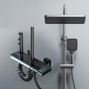 Smart Digital Thermostatic Shower System | Gun Grey