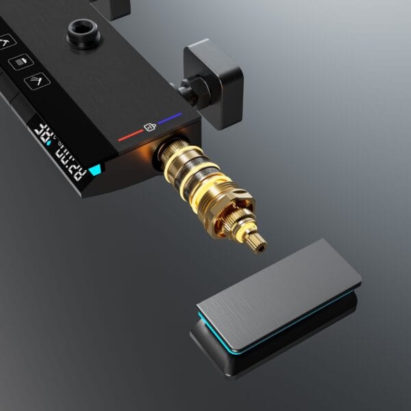 Smart Digital Thermostatic Shower System | Gun Grey