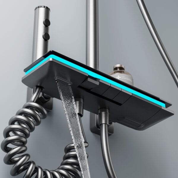Smart Digital Thermostatic Shower System | Gun Grey