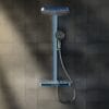 Gun Grey Digital LED Shower System with Rainfall & Waterfall
