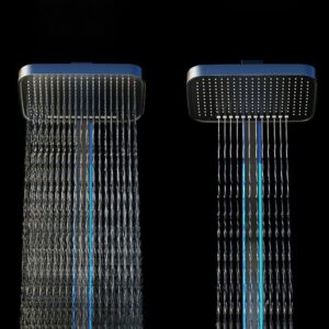 Gun Grey Digital LED Rainfall Waterfall Shower System | Wholesale product image for B2B shower system sourcing