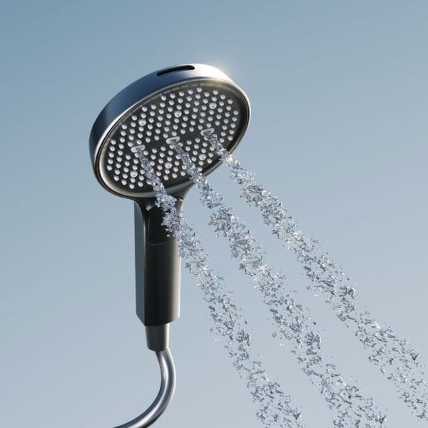 Gun Grey Digital LED Shower System with Rainfall & Waterfall